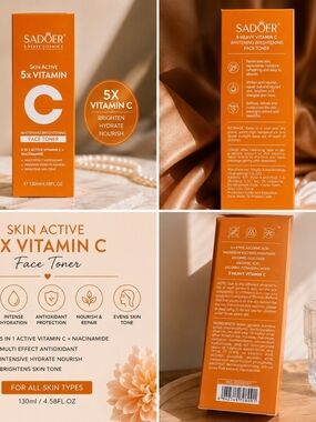 SADOER 5X Vitamin C Brightening Face Toner 130ml – New